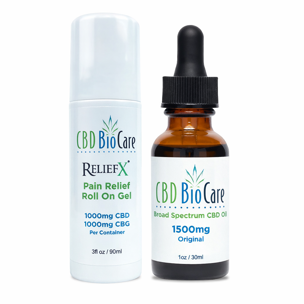 1500mg Broad Spectrum CBD Oil & Pain Relief Roll On