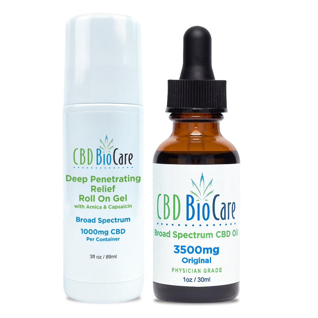 3500mg Broad Spectrum CBD Oil & Pain Relief Roll On Bundle