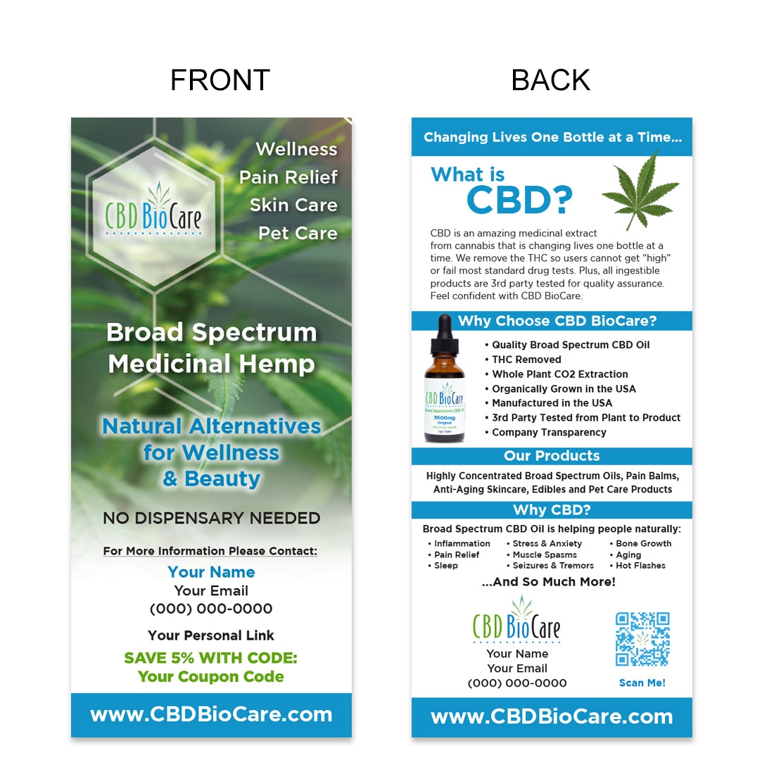 CBD Website Rack Card