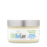 CBD BioCare 500mg Pain Balm - Concentrated topical CBD relief balm in round container, formulated for targeted muscle and joint discomfort