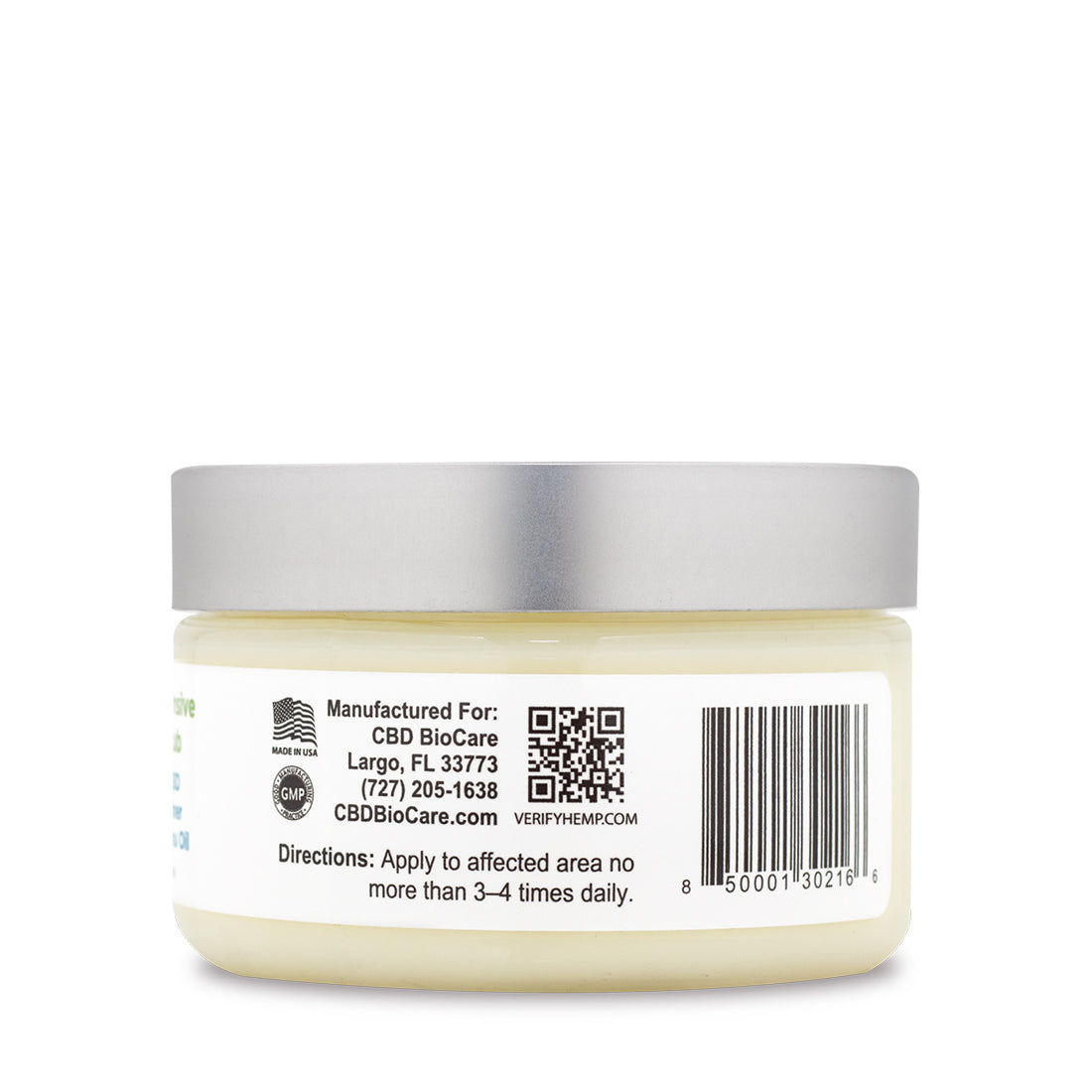 CBD BioCare 500mg Pain Balm - Concentrated topical CBD relief balm in round container, formulated for targeted muscle and joint discomfort