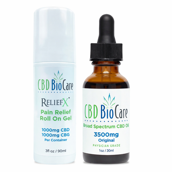 3500mg Broad Spectrum CBD Oil & Pain Relief Roll On Bundle