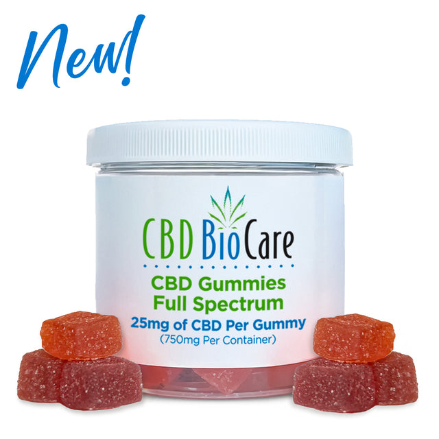 CBD BioCare All-Natural Gummies - Organic CBD-infused fruit-flavored gummy supplements in resealable pouch, made with natural ingredients and no artificial colors or flavors for daily wellness support
