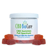 All Natural 25mg CBD Gummies